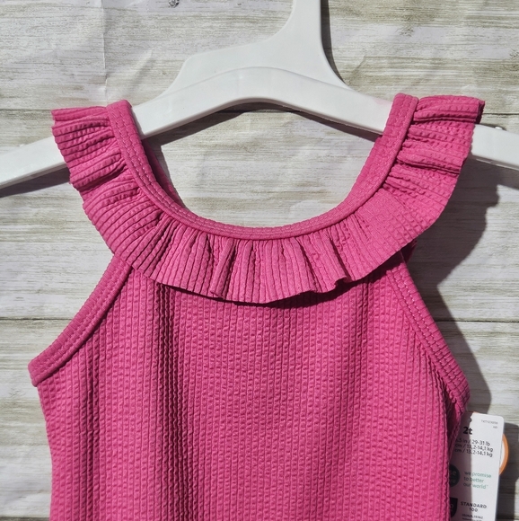 Carter's  solid pink girls bathing suit - Picture 6 of 8